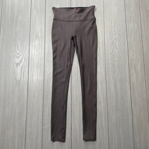 Spanx Purple Taupe Metallic Brushed Leggings Size XS X-Small